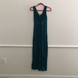 A teal maxi dress bought from Modcloth.
